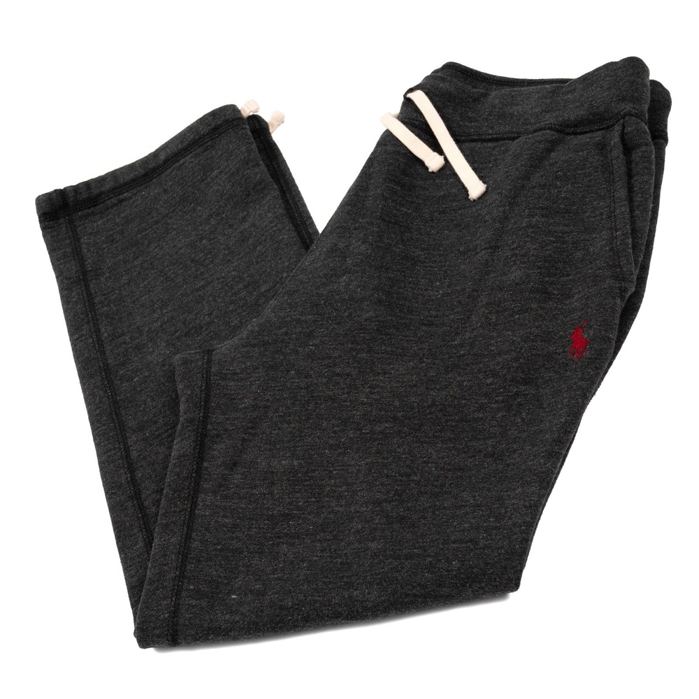 Polo Ralph Lauren Mens L Sweatpants Gray Cinch Hem Adjustable Drawstring Pants